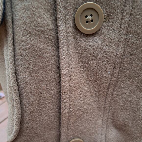 LL Bean VTG Coat Men 100% Wool Large Item 273509 Beige Tan - Picture 14 of 16